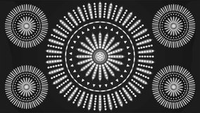 Broadcast Spinning Hi-Tech Illuminated Patterns, Grayscale, Events, 3D, Loopable, 4K