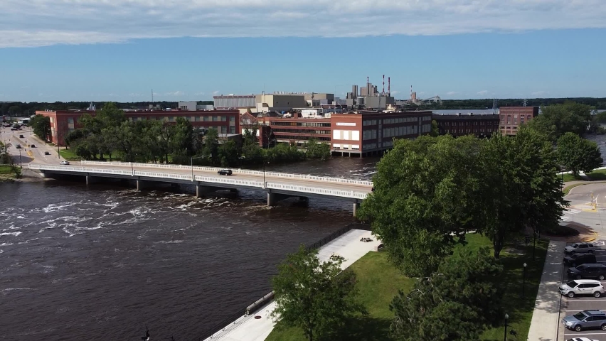 Paper Mill on River Wisconsin Rapids Wisconsin