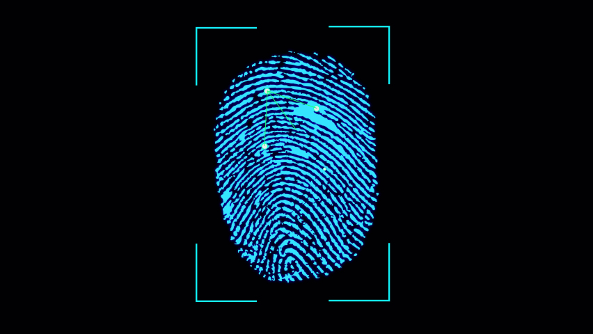 Fingerprint scanning technology. Fingerprint access. Biometrics. Touch ID on transparent background. Alpha channel. - Powered by Shutterstock - Get 15% off with code: PIKWIZARD15