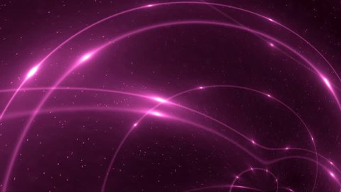 VJ Abstract Motion Pink Background with particles and stars. Abstract animated motion background of spinning spheres with lines. Seamless loop. Set the video in my portfolio