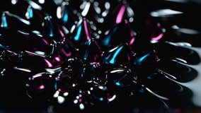 Super Slow Motion Macro Shot of Magnetic Liquid. Filmed on High Speed Cinematic Camera at 1000 Frames per Second. - Powered by Shutterstock - Get 15% off with code: PIKWIZARD15