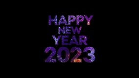 Happy New Year 2023 with a multicolor firework. Alpha matte fireworks with 2023. Happy New Year celebration concept.  - Powered by Shutterstock - Get 15% off with code: PIKWIZARD15