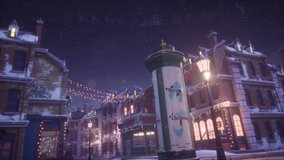 Santa and his Reindeer Fly over the Snowy City, Christmas 3D Animations Renderings CGI 4K - Powered by Shutterstock - Get 15% off with code: PIKWIZARD15
