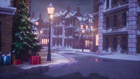 Santa and his Reindeer Fly over the illuminated City for Christmas 3D Animations Renderings CGI 4K - Powered by Shutterstock - Get 15% off with code: PIKWIZARD15