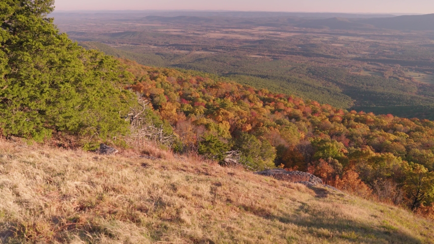 Mount Magazine State Park Arkansas during Sunset Fall Foliage Autumn Colors