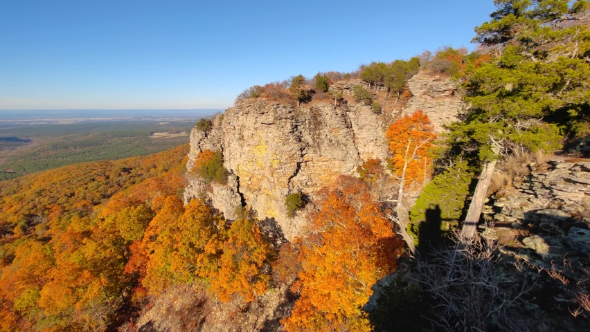 Mount Magazine State Park Arkansas during Sunset Fall Foliage Autumn Colors