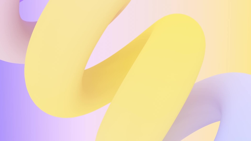 Abstract background with glowing tube, 3d animation
