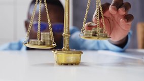 Money Coins Balance, Compare And Protection On Weigh Scales - Powered by Shutterstock - Get 15% off with code: PIKWIZARD15