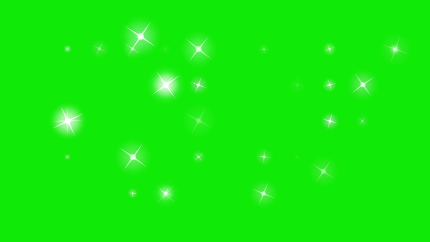 Glowing Stars Sparkle On Green Screen Background. Shining Glitter Particles Motion Graphics. Shining Stars Sparkle Chroma Key Animation | Shutterstock HD Video #1096577453