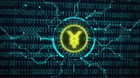 Technical environment programming, binary code in the future. Modern technology hex code concept. Yen coin on binar background.Digital abstract background. - Powered by Shutterstock - Get 15% off with code: PIKWIZARD15