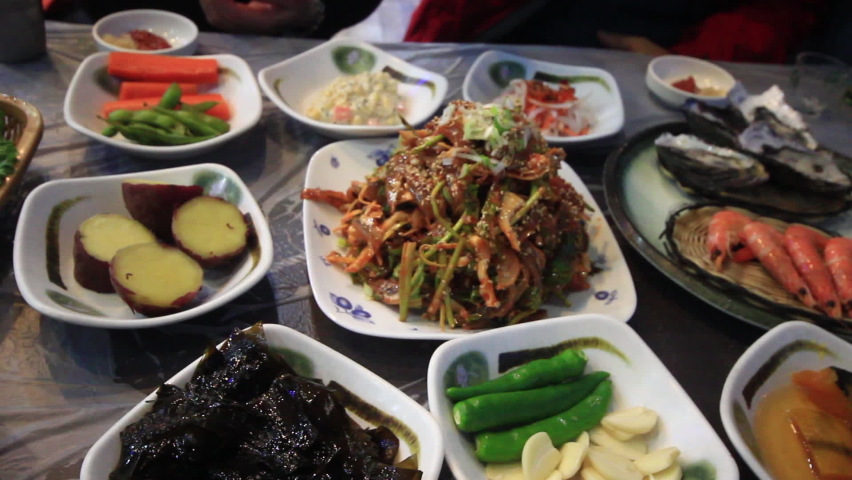 Seasoned anchovy sashimi and Roasted Anchovy is traditional Korean food. Gijang, Busan, Korea is the most famous for anchovy, so you can try in various traditional Korean food made of anchovy.
