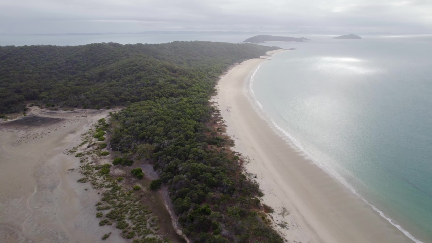 Aerial View Over Great Keppel (Wop-pa) Island, Capricorn Coast Of Central Queensland In Australia - drone shot
