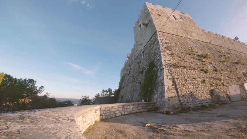 Ancient Monforte castle, historic center of Campobasso, Molise, Italy
