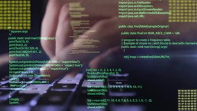 Man working on digital tablet with graphic user interface hologram showing concepts of big data science technology. Open source code programmer. Futuristic abstract 3d rendering. 3D Illustration - Powered by Shutterstock - Get 15% off with code: PIKWIZARD15