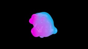 3D animation of Abstract smooth liquid shape. 4k seamless loop 3D animation. Smooth animation of bubbles, metaball with inner glow. alpha matte isolated on black background. - Powered by Shutterstock - Get 15% off with code: PIKWIZARD15