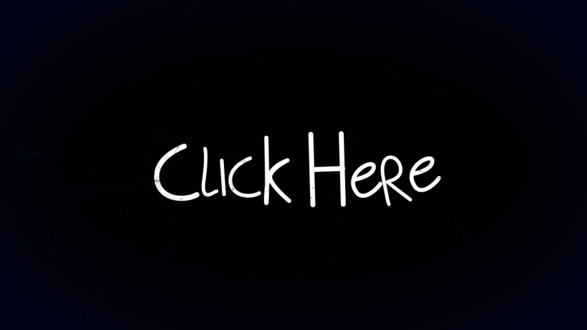Animation of click here text over network of connections on black background. Social media and digital interface concept digitally generated video. - Powered by Shutterstock - Get 15% off with code: PIKWIZARD15