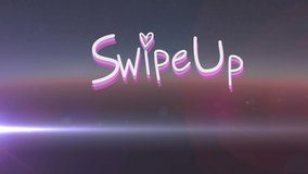 Animation of swipe up text over data processing. Global business and digital interface concept digitally generated video. - Powered by Shutterstock - Get 15% off with code: PIKWIZARD15