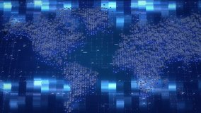 Digital World Map News Looped Background - Powered by Shutterstock - Get 15% off with code: PIKWIZARD15