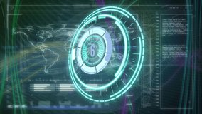 Animation of countdown over neon round scanner against data processing and light trails. Computer interface and business technology concept - Powered by Shutterstock - Get 15% off with code: PIKWIZARD15