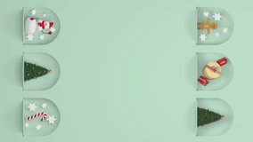 Christmas and new year light background with animated holiday icons. Blank space for text, vertical orientation, seamless loop, 3d rendering - Powered by Shutterstock - Get 15% off with code: PIKWIZARD15