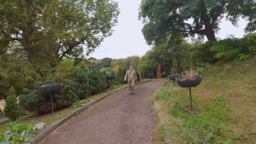 Male commander of the Ukrainian army. Proud Ukrainian officer.