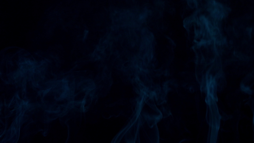 Whit smoke slow motion concept, smoke floating up slow on black screen background, fog or smog motion up, abstract wallpaper screen, vapor or stream from fire flame burning to heat hot of nature power Royalty-Free Stock Footage #1096650751