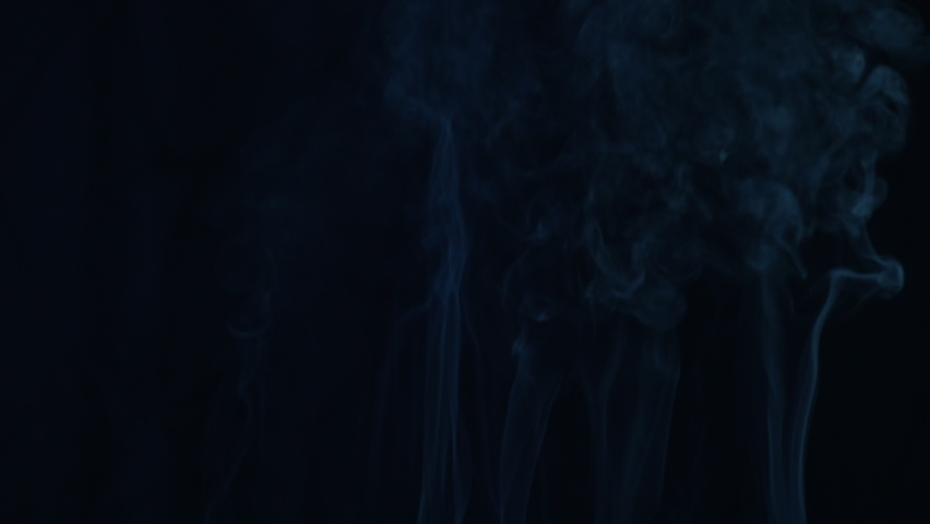 Whit smoke slow motion concept, smoke floating up slow on black screen background, fog or smog motion up, abstract wallpaper screen, vapor or stream from fire flame burning to heat hot of nature power Royalty-Free Stock Footage #1096650755