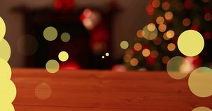 Animation of dots moving over milk and cookies for santa claus. Christmas, winter, tradition and celebration concept digitally generated video.