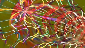 Abstract fast rotating multicolored strips in the shape of a disk. 3D Illustration - Powered by Shutterstock - Get 15% off with code: PIKWIZARD15