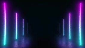 Retro cyberpunk style 80s Sci-Fi. Futuristic with laser grid landscape. Digital cyber surface style of the 1980`s. 3D footage seamless loop. Retro Futurism Sci-Fi Background. Neon poles or sticks
 - Powered by Shutterstock - Get 15% off with code: PIKWIZARD15