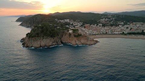 Drone Aerial Tossa De Mar Sunset Stock Footage Video 100 Royalty Free Drone Aerial Tossa De Mar Sunset Stock Footage Video 100 Royalty Free