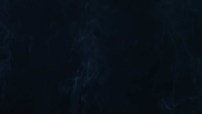Whit smoke slow motion concept, smoke floating up slow on black screen background, fog or smog motion up, abstract wallpaper screen, vapor or stream from fire flame burning to heat hot of nature power Royalty-Free Stock Footage #1096679253
