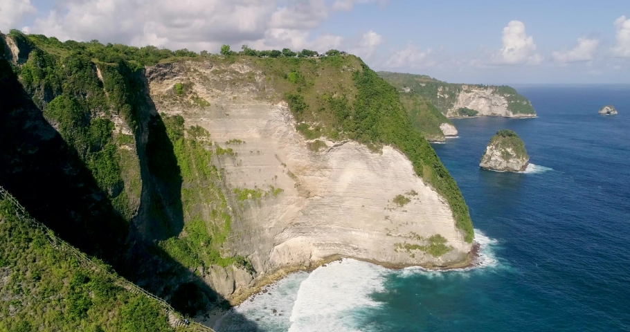 Nusa Penida, Bali, Indonesia. Manta Bay or Kelingking Beach on Nusa Penida Island, Bali. Nusa Penida is one of the most famous tourist attraction place to visit in Bali. Royalty-Free Stock Footage #1096693939