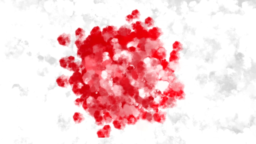 abstract colorful japan flag theme with colorful white red watercolor art hand drawn illustration background. Seamless 4K looping motion video background