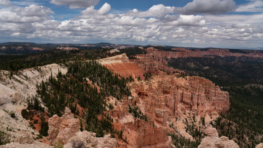 Bryce Canyon Time Lapse Rainbow Point Clouds Tilt Down Utah USA