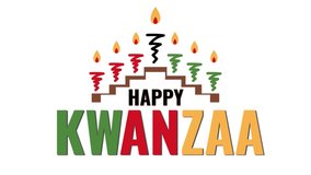 Happy Kwanzaa holiday greeting test animation with candles on candelabra. - Powered by Shutterstock - Get 15% off with code: PIKWIZARD15