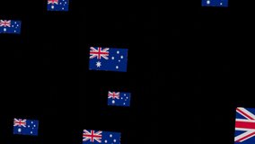 AUSTRALIA flag waving in the wind with high quality with transparent background