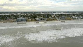 Waters receding at Daytona beach after Hurricane Nicole