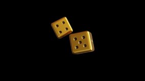 Golden Glowing Dice Rolling in the air, Throw Dice Casino concept 3d rendering  - Powered by Shutterstock - Get 15% off with code: PIKWIZARD15