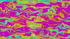 Animation of dna structure spinning against colorful glitch effect background. Backgrounds with abstract texture and design concept - Powered by Shutterstock - Get 15% off with code: PIKWIZARD15