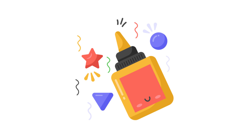 glue vector conceptual animation video clip