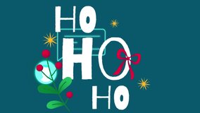 Animation of ho ho ho text over media icon. Party, celebration and digital interface concept digitally generated video. - Powered by Shutterstock - Get 15% off with code: PIKWIZARD15