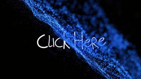 Animation of click here text over spots. Social media and digital interface concept digitally generated video. - Powered by Shutterstock - Get 15% off with code: PIKWIZARD15