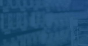 Animation of data processing over blue background. Global business and digital interface concept digitally generated video. - Powered by Shutterstock - Get 15% off with code: PIKWIZARD15