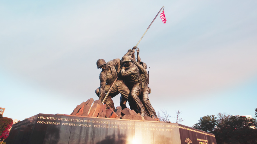 Marine Corps War Memorial - Battle of Iwo Jima located in Arlington, Virginia Washington DC - USMC War Memorial