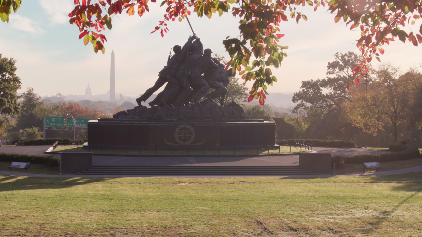 Marine Corps War Memorial - Battle of Iwo Jima located in Arlington, Virginia Washington DC - USMC War Memorial
