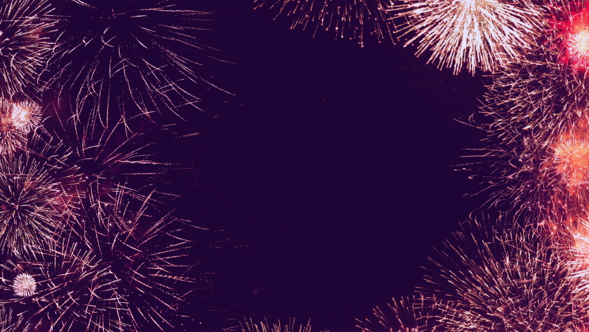 Dynamic colorful fireworks full frame violet purple gold festive loop background. Abstract vertical social media concept 3D animation as New Year's Eve, 4th of July, Chinese New Year celebration party | Shutterstock HD Video #1096860701