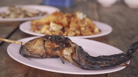 Grilled Catfish Thai Style street food