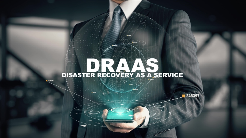 Disaster Recovery As A Service with Business Transformation hologram concept