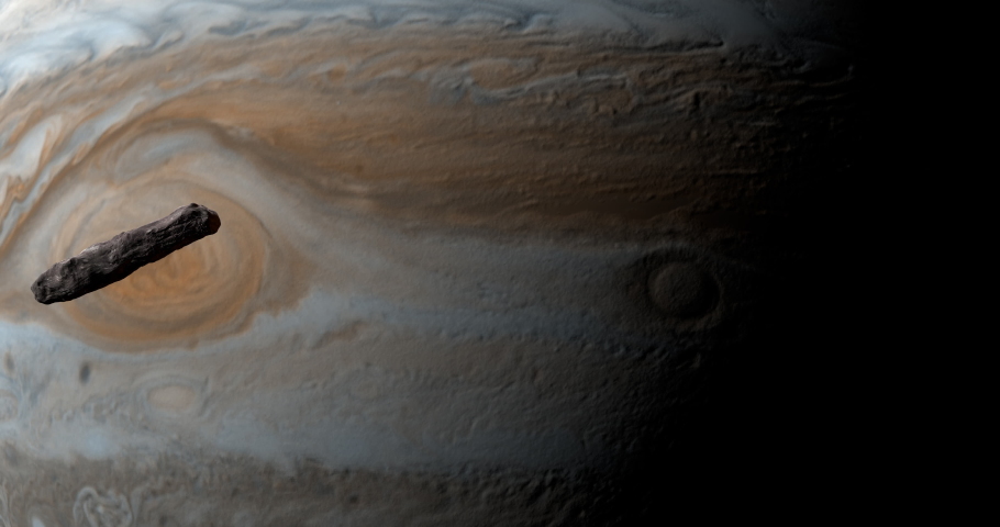 Oumuamua, interstellar object, orbiting around Jupiter planet